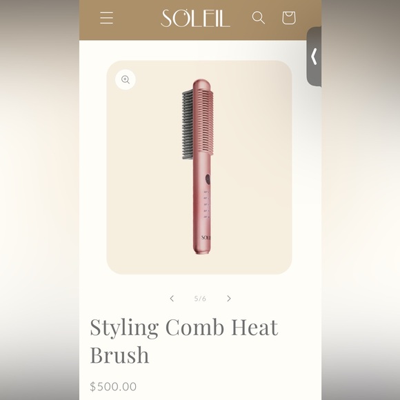 Heated styling brush